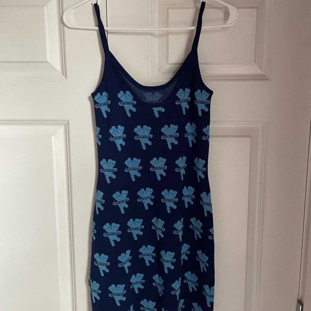 Marc Jacobs Heaven Blue Knit Logo Dress